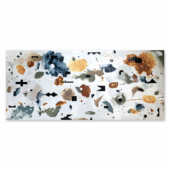 Composition with a black forms