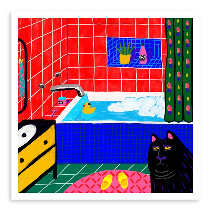 Принт "When you know this bath is for you, and you are going to have a very tough day today"