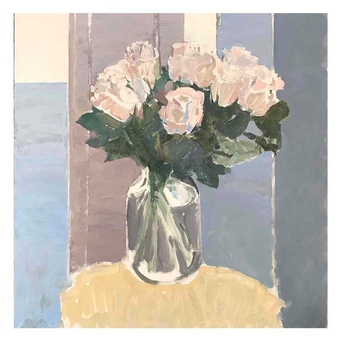 Розы на желтом