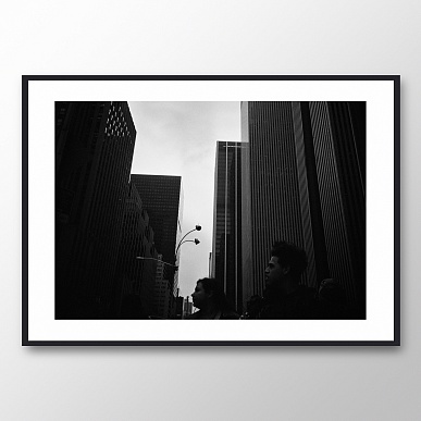 People and skyscrapers