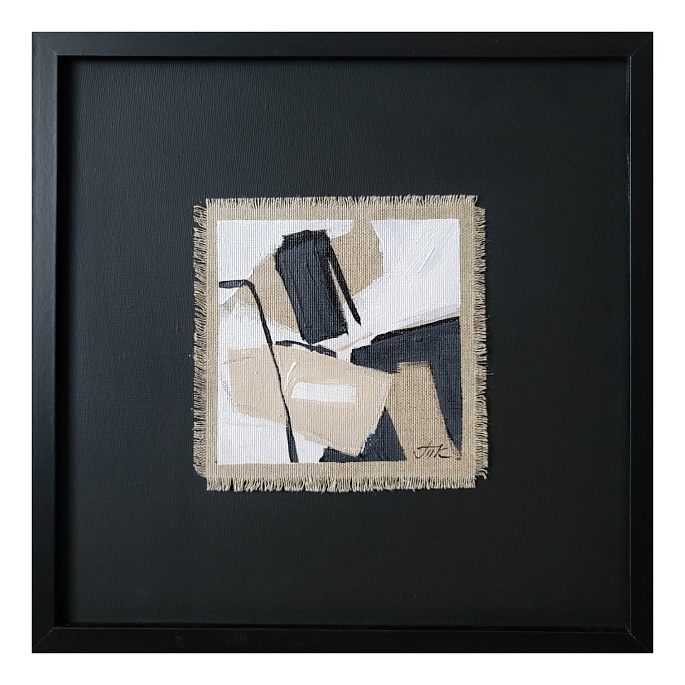 Black and Canvas in Black №1