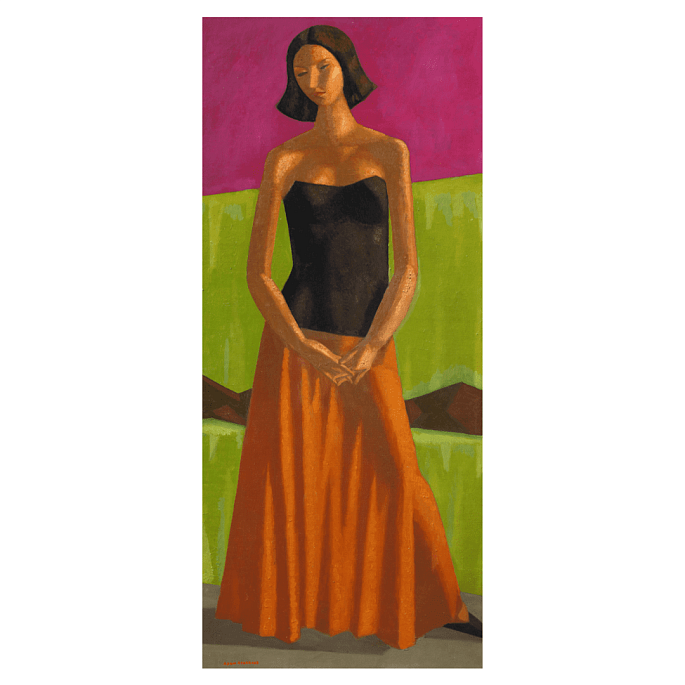 Девушка в индийской юбке